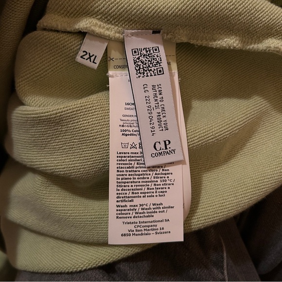 C.P. Company Crewneck Sweatshirt- Color 613 Light Green - Size 2XL - Picture 7 of 8